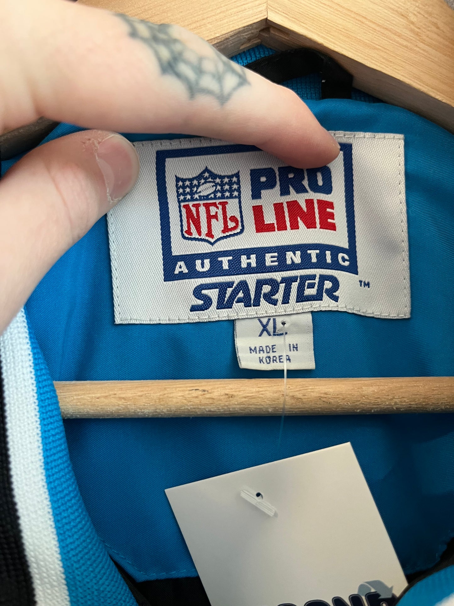 90s Carolina Panthers Pro Line Starter 1/4th Zip Windbreaker (XL)
