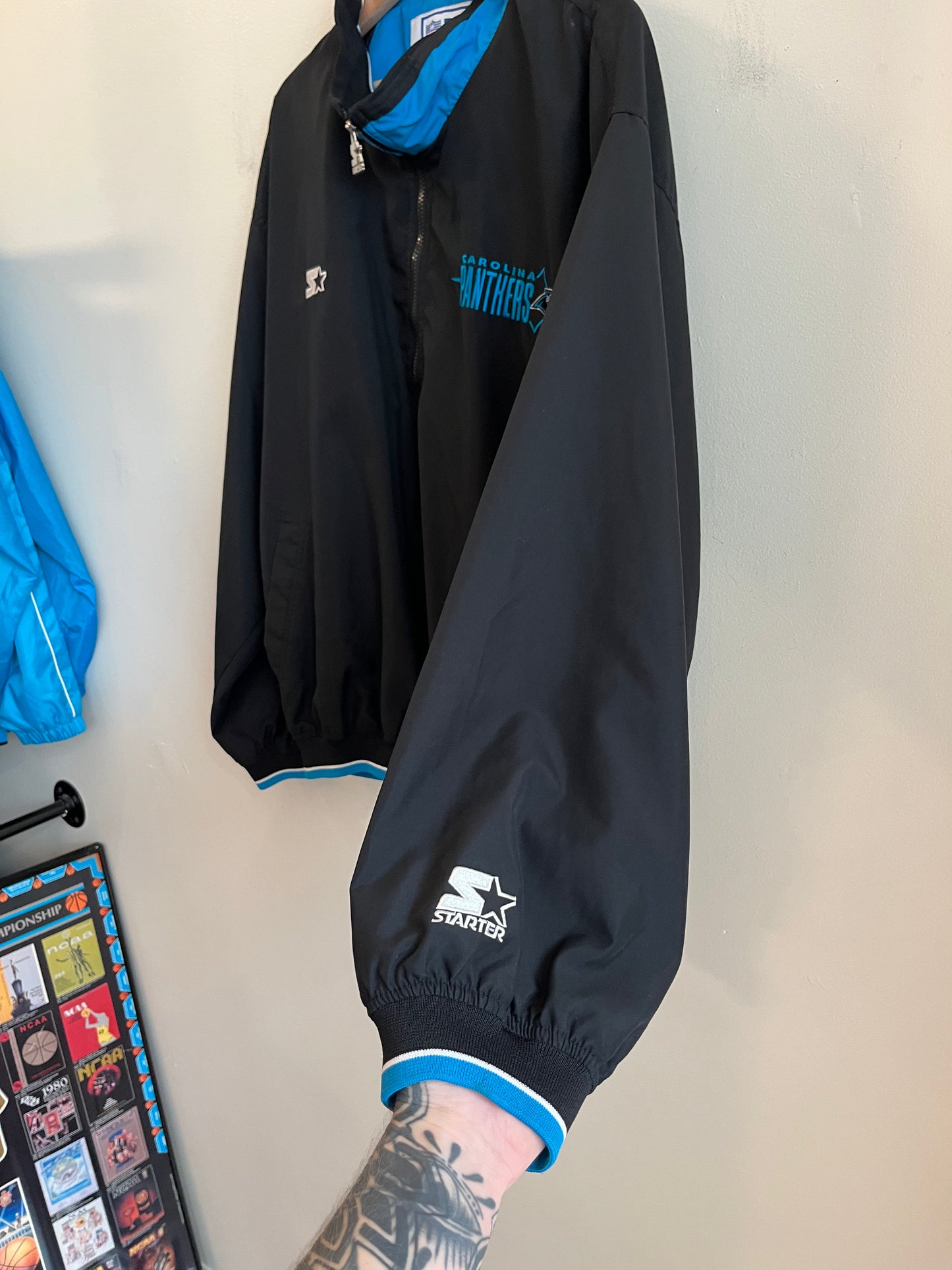 90s Carolina Panthers Pro Line Starter 1/4th Zip Windbreaker (XL)