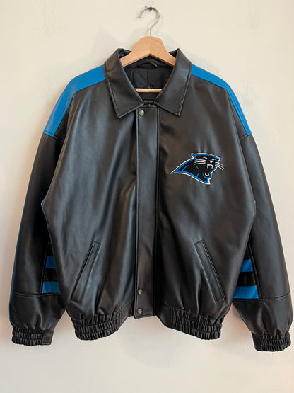 90s Carolina Panthers NFL Game Day Leather Jacket (M)