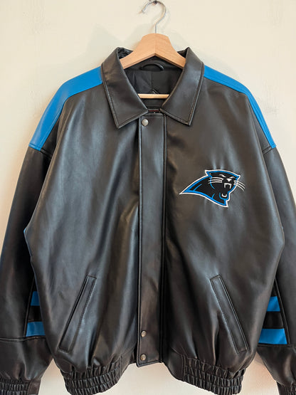 90s Carolina Panthers NFL Game Day Leather Jacket (M)