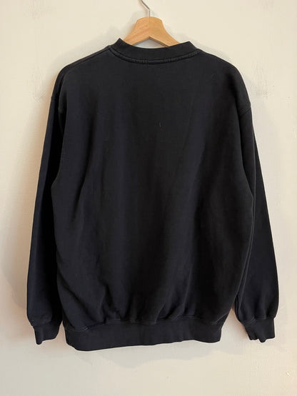 00s Carolina Panthers Cat Scratch Black Crewneck (L)