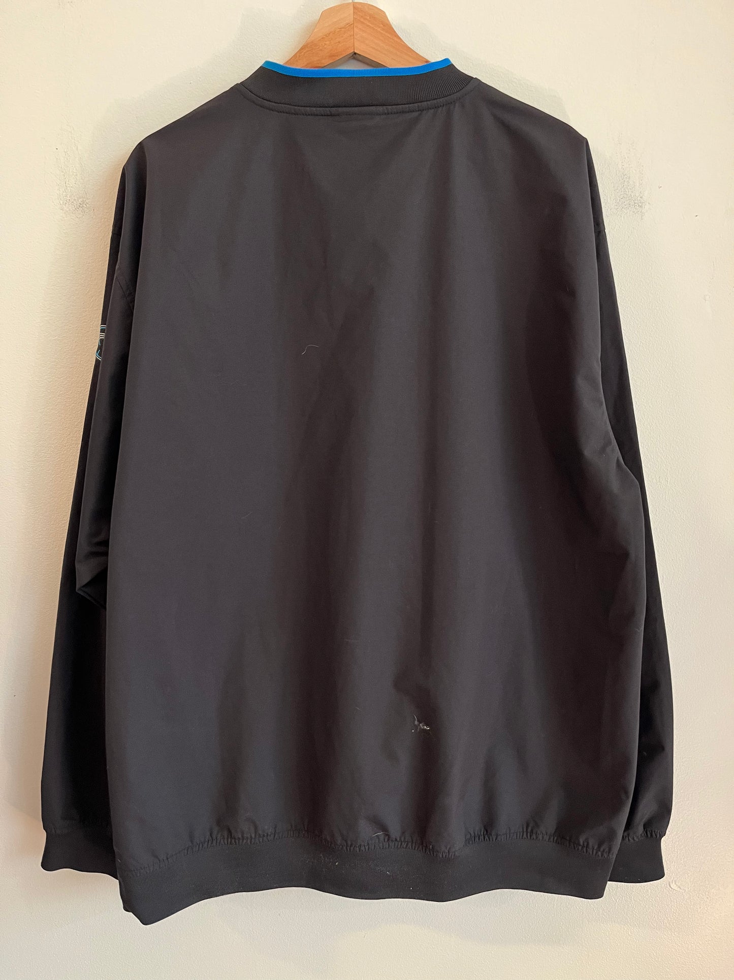 00s Carolina Panthers Cat Scratch Black NFL Windbreaker (XL)