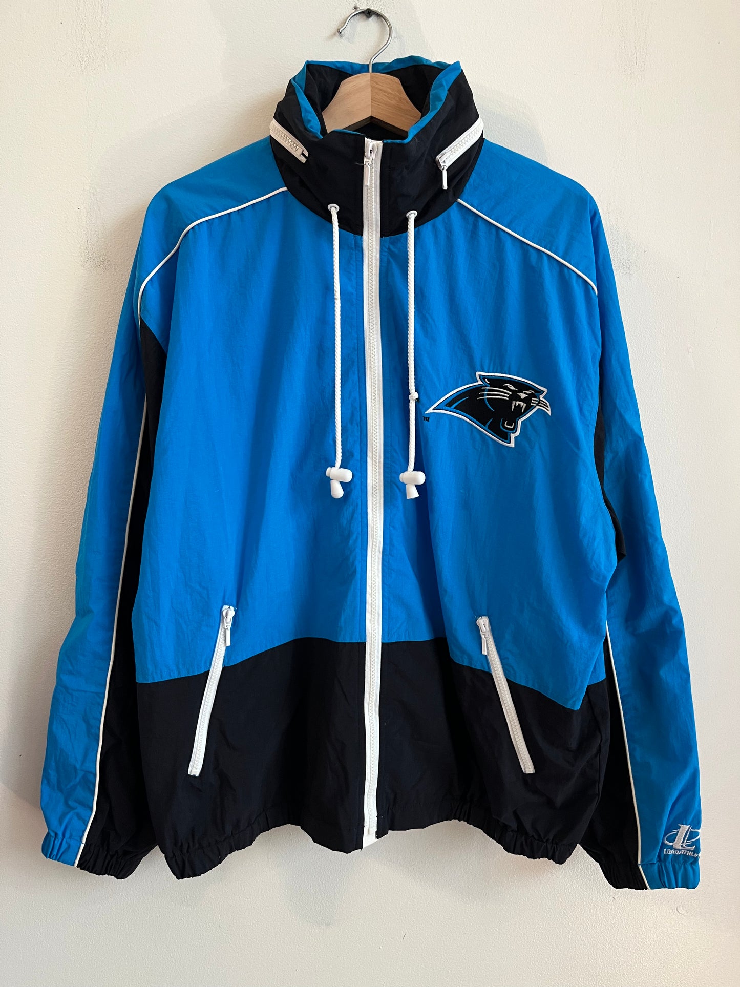90s Carolina Panthers Logo Athletic Two Tone Boat Jacket (M)