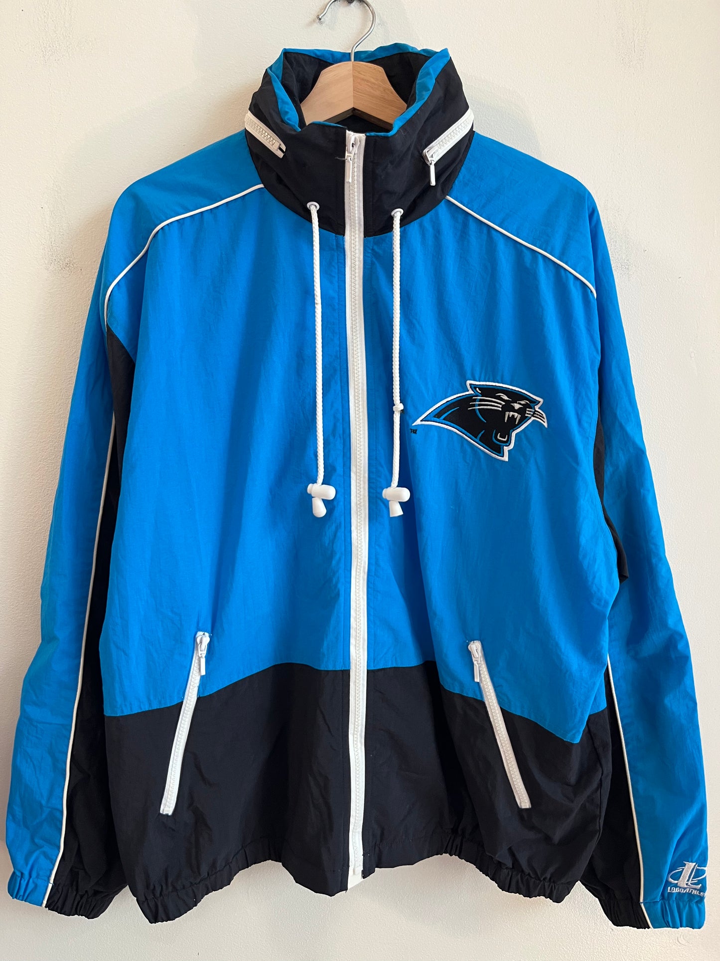90s Carolina Panthers Logo Athletic Two Tone Boat Jacket (M)