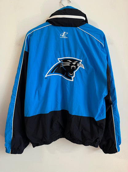 90s Carolina Panthers Logo Athletic Two Tone Boat Jacket (M)