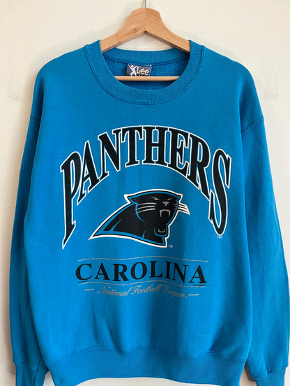 1996 Carolina Panthers Stained Blue Lee Crewneck (M)