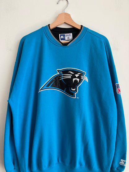 90s Carolina Panthers Blue Starter Embroidered Crewneck (XL)