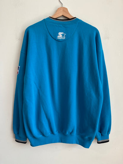 90s Carolina Panthers Blue Starter Embroidered Crewneck (XL)