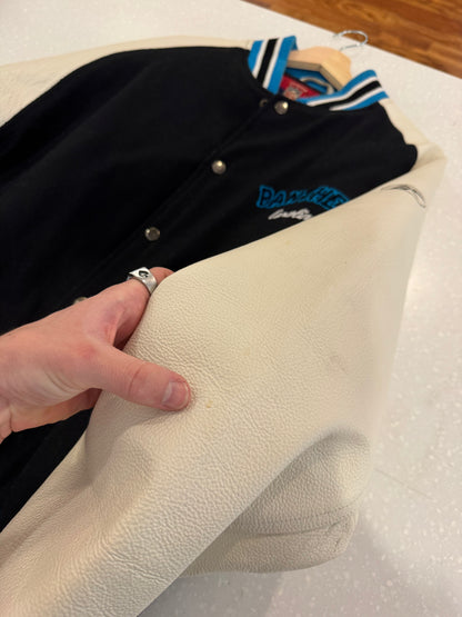 00s Carolina Panthers Gridiron Leather Varsity Jacket (L)
