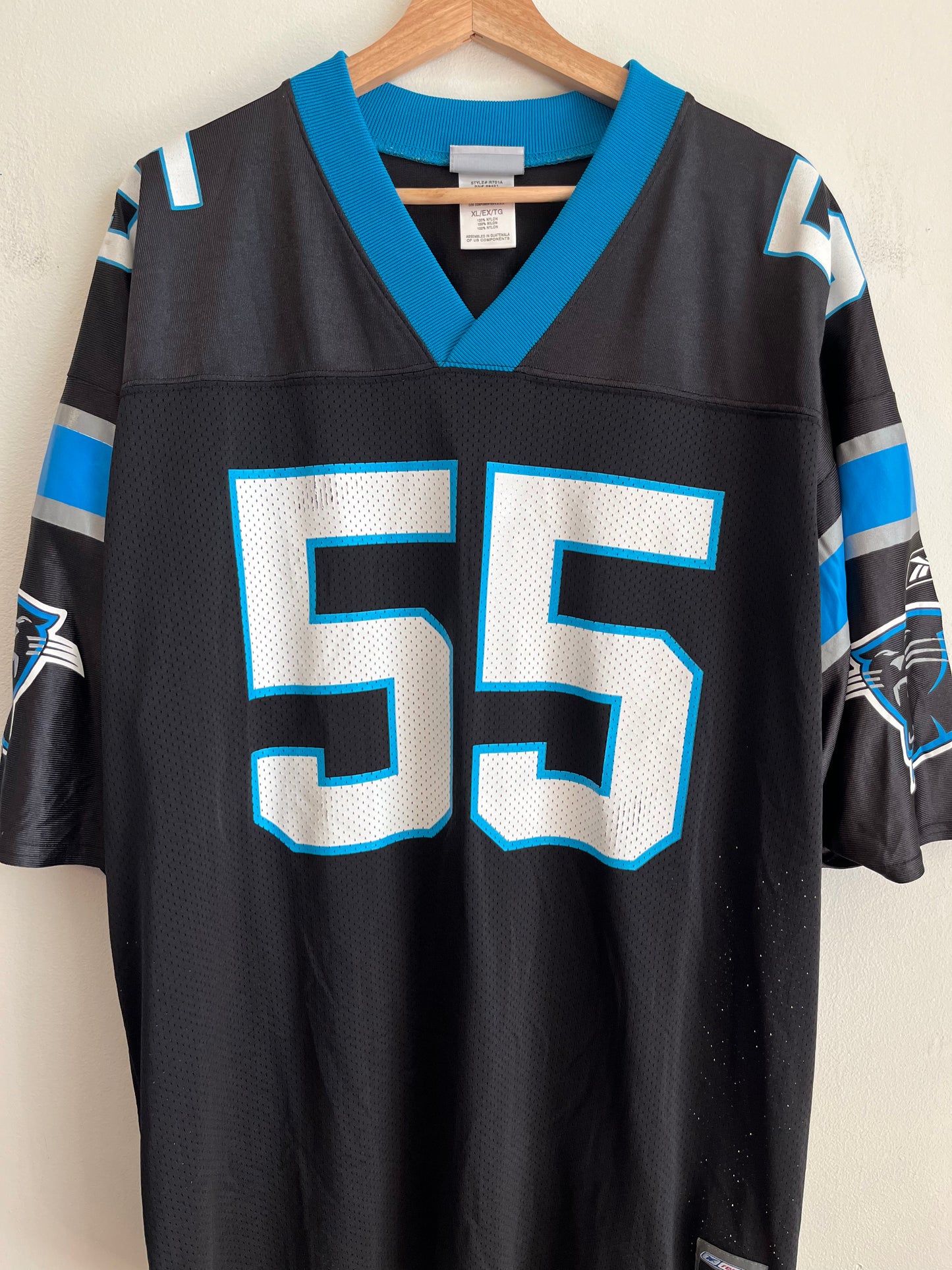 00s Carolina Panthers Dan Morgan Reebok Home Jersey (XL)