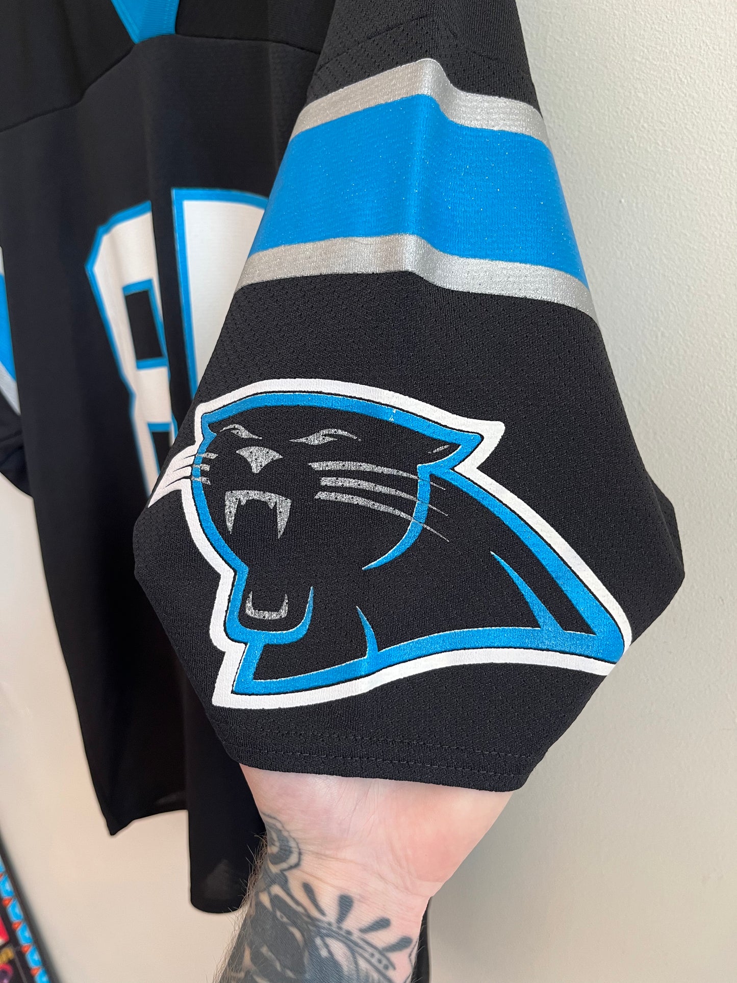 90s Carolina Panthers Logo 7 Wesley Walls Jersey (XL)