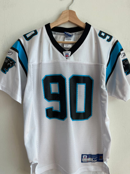 00s Carolina Panthers Julius Peppers Reebok Away Jersey (Youth L)