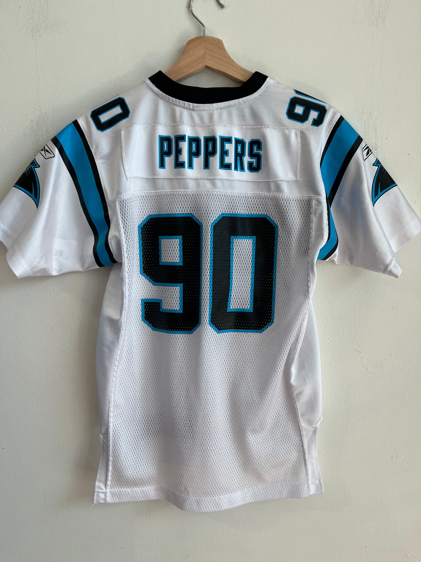 00s Carolina Panthers Julius Peppers Reebok Away Jersey (Youth L)