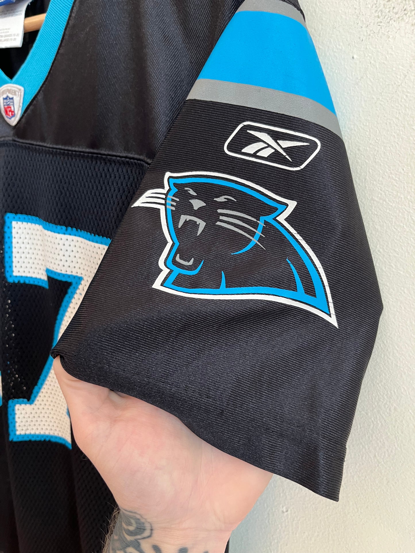 00s Carolina Panthers Jake Delhomme Reebok Home Jersey (Youth XL)