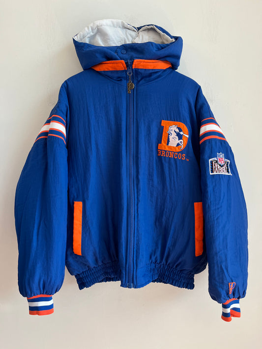 90s Denver Broncos Pro Player Vintage Reversible Puffer Jacket (L)