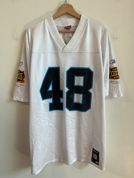 2003 Carolina Panthers Thomas Davis Away Super Bowl Jersey (M)