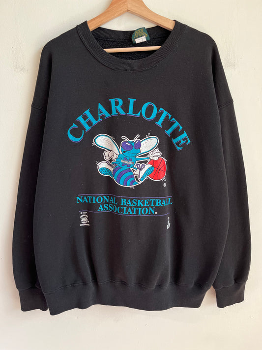 1990s Charlotte Hornets Home Team Spell Out Crewneck (XL)