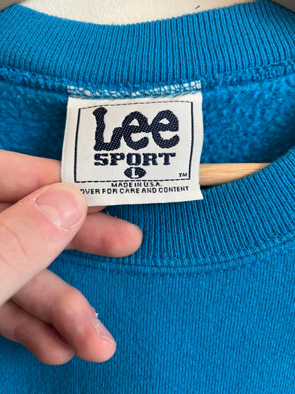 1996 Carolina Panthers Big P Blue Lee Crew Neck (L)