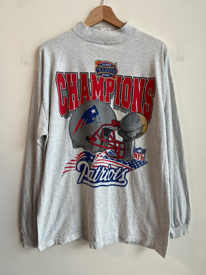 2000s New England Patriots v Carolina Panthers Mock Neck Long Sleeve (XL)