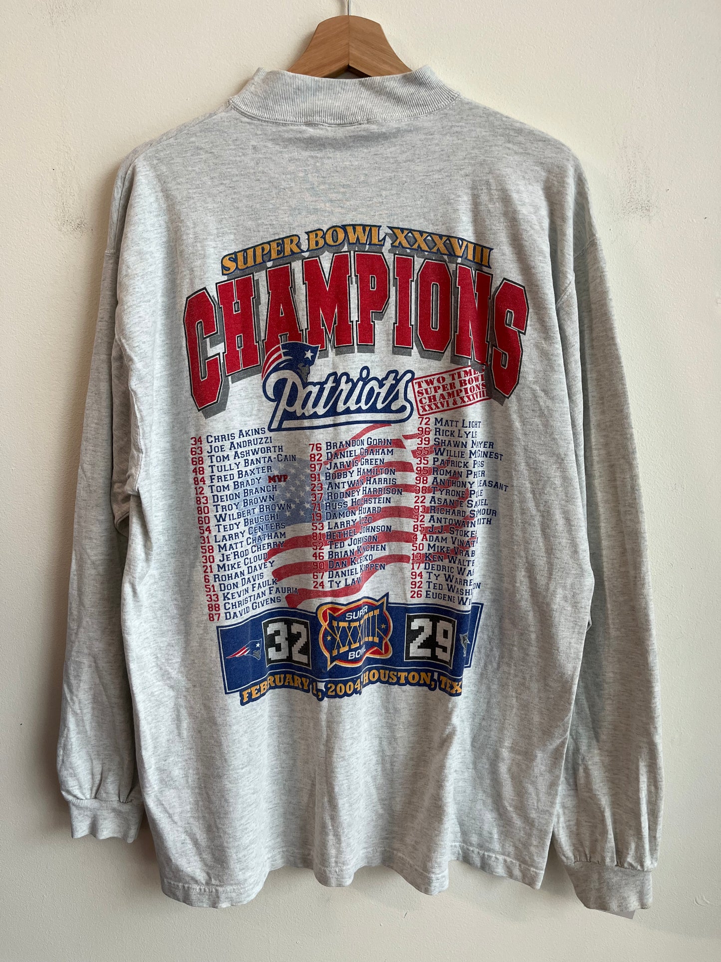 2000s New England Patriots v Carolina Panthers Mock Neck Long Sleeve (XL)