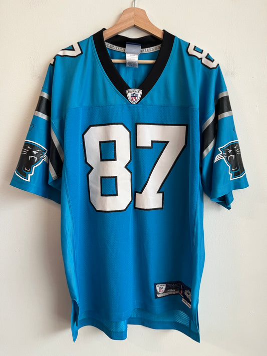 2000s Carolina Panthers Muhsin Muhammad Electric Blue Stitched Jersey (L)