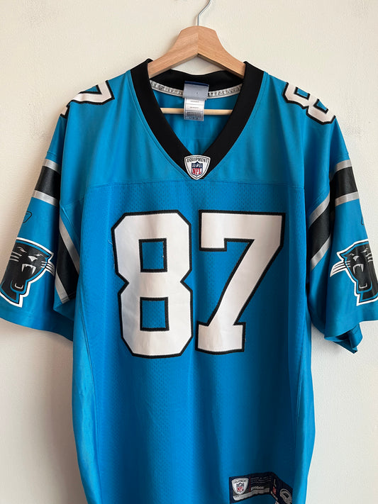2000s Carolina Panthers Muhsin Muhammad Electric Blue Stitched Jersey (L)