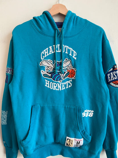 Charlotte Hornets Mitchell & Ness Teal Hoodie (M)
