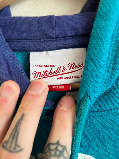 Charlotte Hornets Mitchell & Ness Teal Hoodie (M)