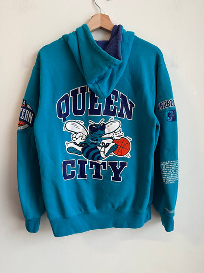 Charlotte Hornets Mitchell & Ness Teal Hoodie (M)