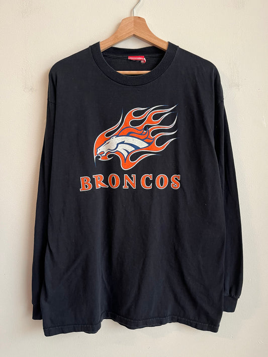 2000s Denver Broncos Flames Long Sleeve (XL)