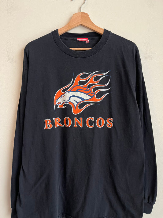 2000s Denver Broncos Flames Long Sleeve (XL)