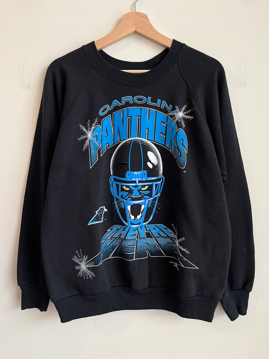 1993 Carolina Panthers "They're Here" Distressed Crewneck (L)