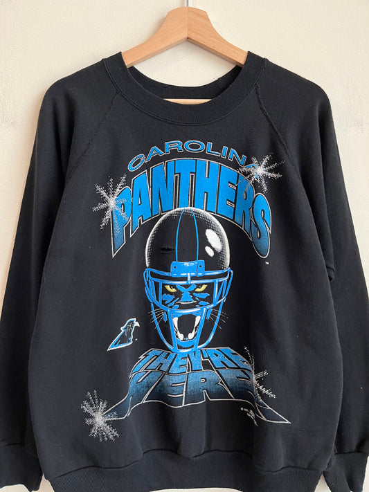 1993 Carolina Panthers "They're Here" Distressed Crewneck (L)