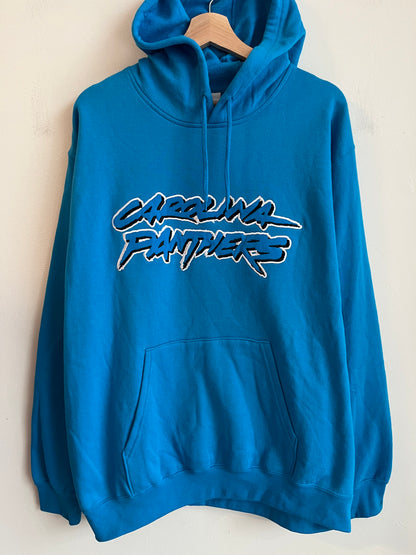 2010 Carolina Panthers Cat Stratch Blue Hoodie (XL)