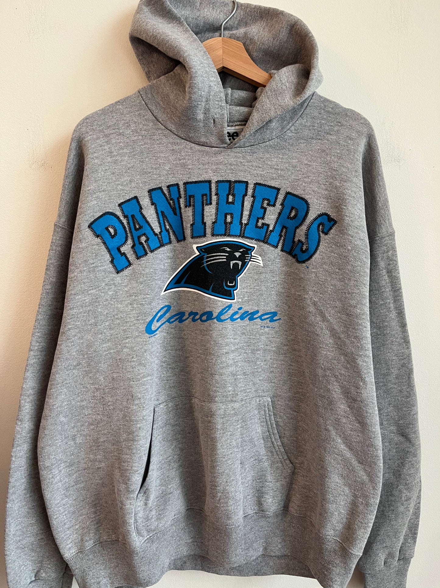 1995 Carolina Panthers Lee Grey Essential Hoodie (L)