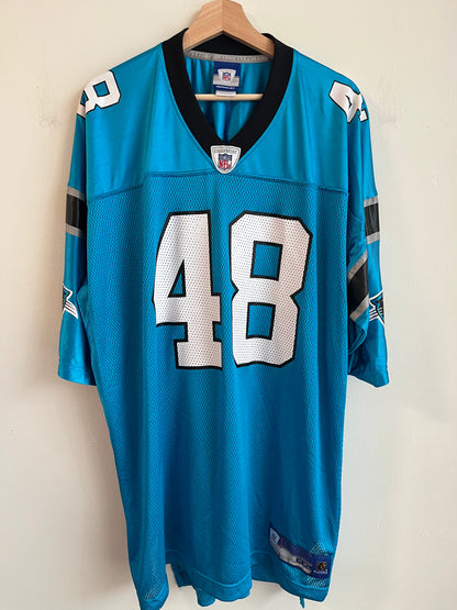 2000s Carolina Panthers Stephen Davis Electric Blue Jersey (XXL)