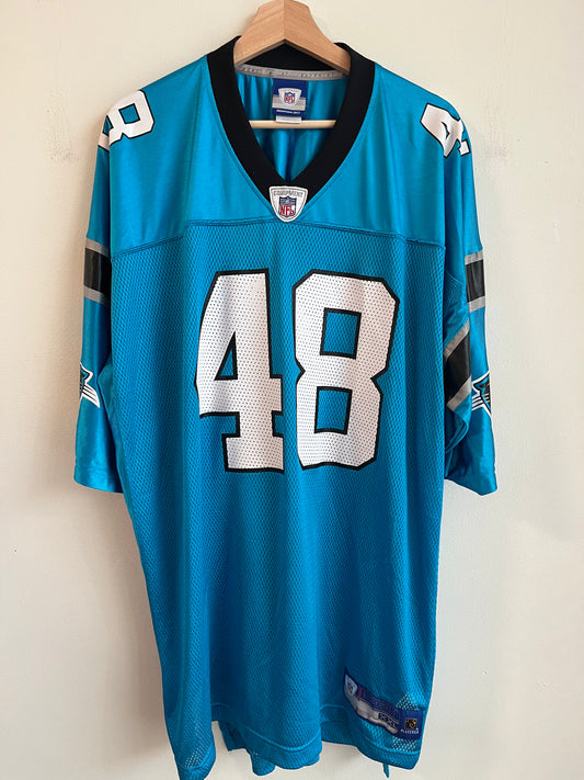 2000s Carolina Panthers Stephen Davis Electric Blue Jersey (XXL)