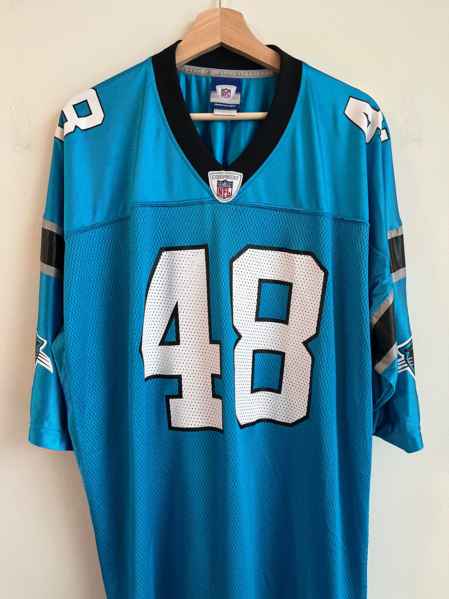 2000s Carolina Panthers Stephen Davis Electric Blue Jersey (XXL)