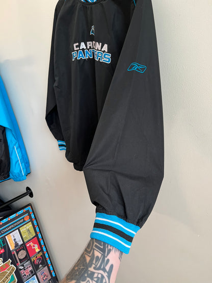2000s Carolina Panthers Reebok Spell Out Windbreaker (Youth L)