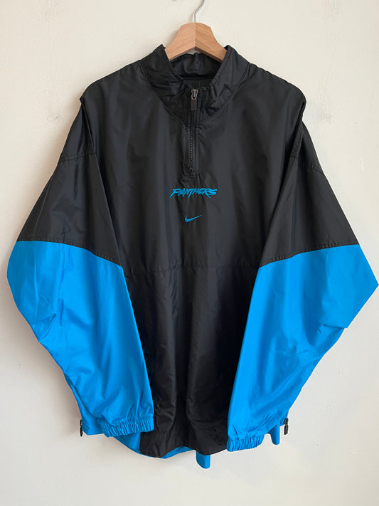 2000s Carolina Panthers Cat Scratch Nike Center Swoosh  Windbreaker (L)