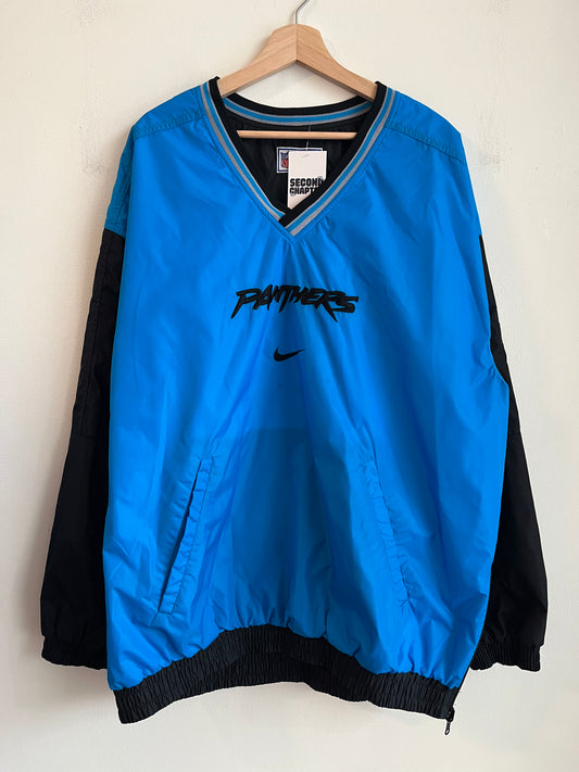 1990s Carolina Panthers Cat Scratch Nike Reversible Pro Line  Windbreaker (XL)