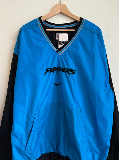 1990s Carolina Panthers Cat Scratch Nike Reversible Pro Line  Windbreaker (XL)