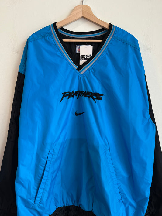 1990s Carolina Panthers Cat Scratch Nike Reversible Pro Line  Windbreaker (XL)