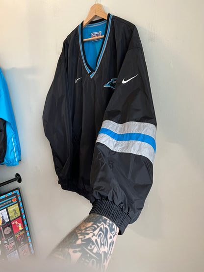 1990s Carolina Panthers Cat Scratch Nike Reversible Pro Line  Windbreaker (XL)