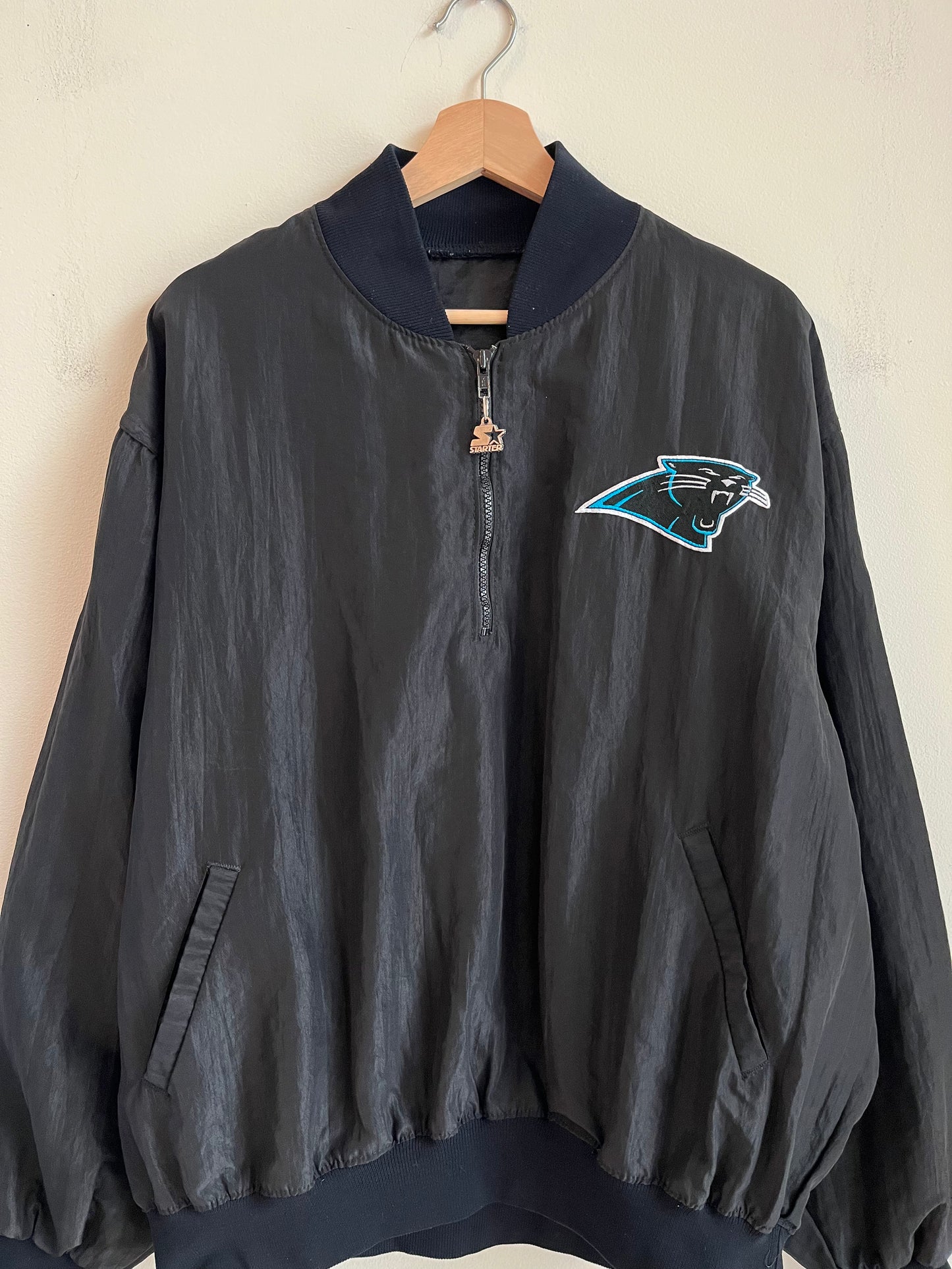 90s Carolina Panthers Starter 1/4 Zip NFL Team Jacket (XL)