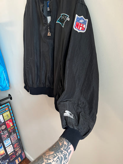 90s Carolina Panthers Starter 1/4 Zip Team Jacket (XL)