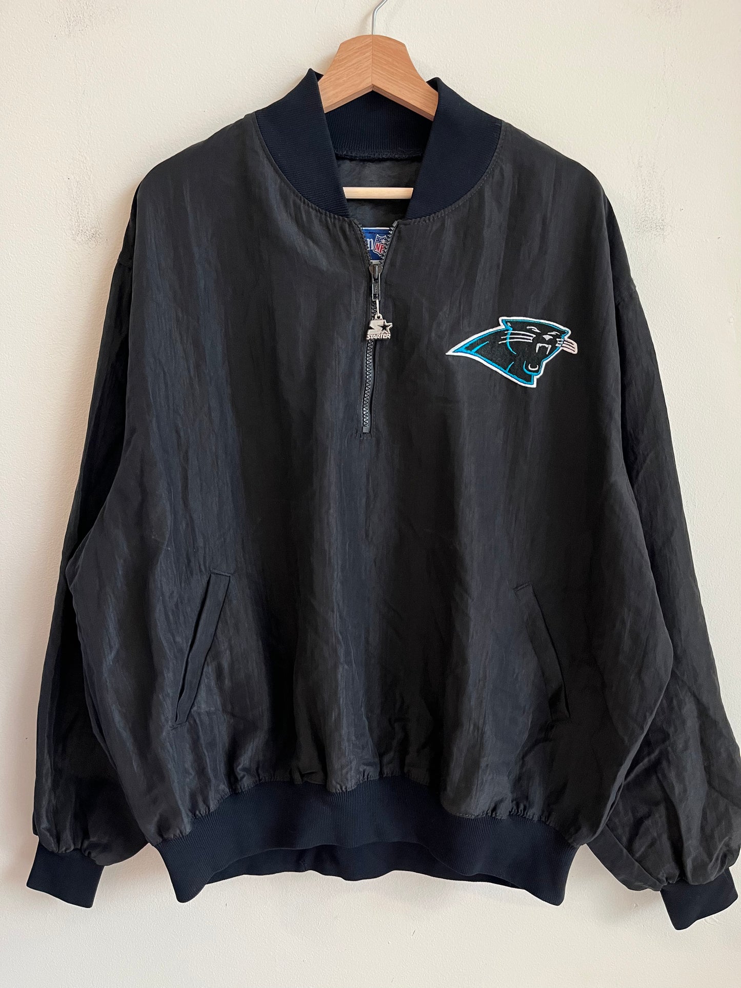90s Carolina Panthers Starter 1/4 Zip Team Jacket (XL)