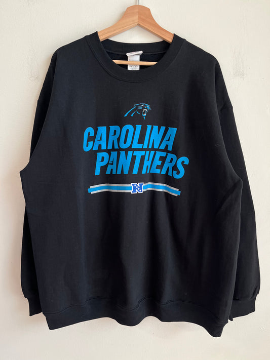 2012 Carolina Panthers Black Spell Out Crewneck (XL)