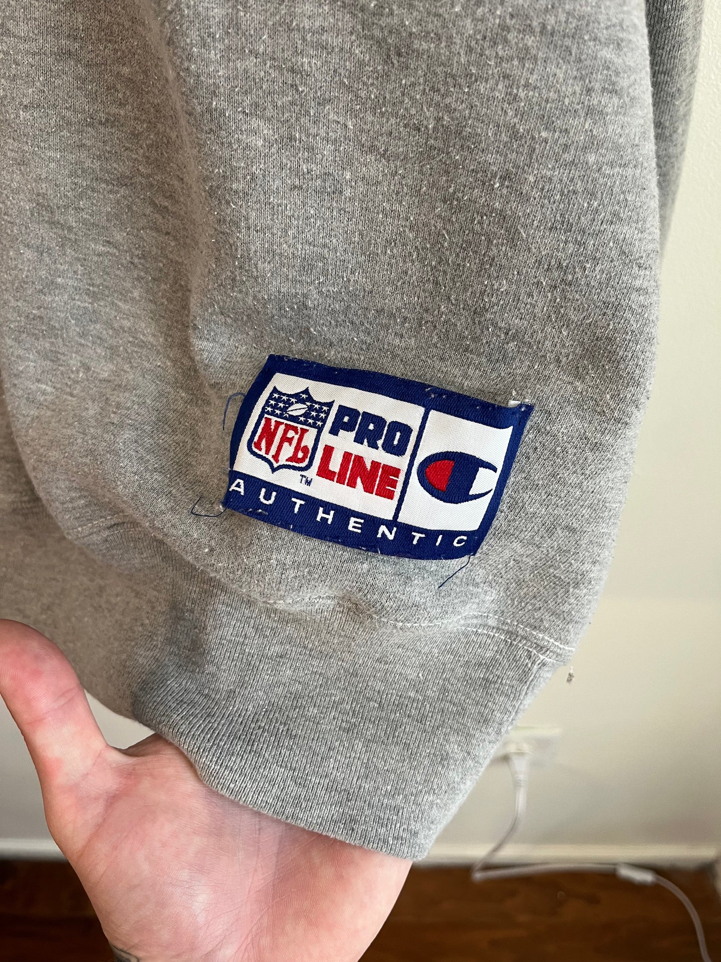 1996 Carolina Panthers Champion Pro Line Grey Crewneck (XXL)