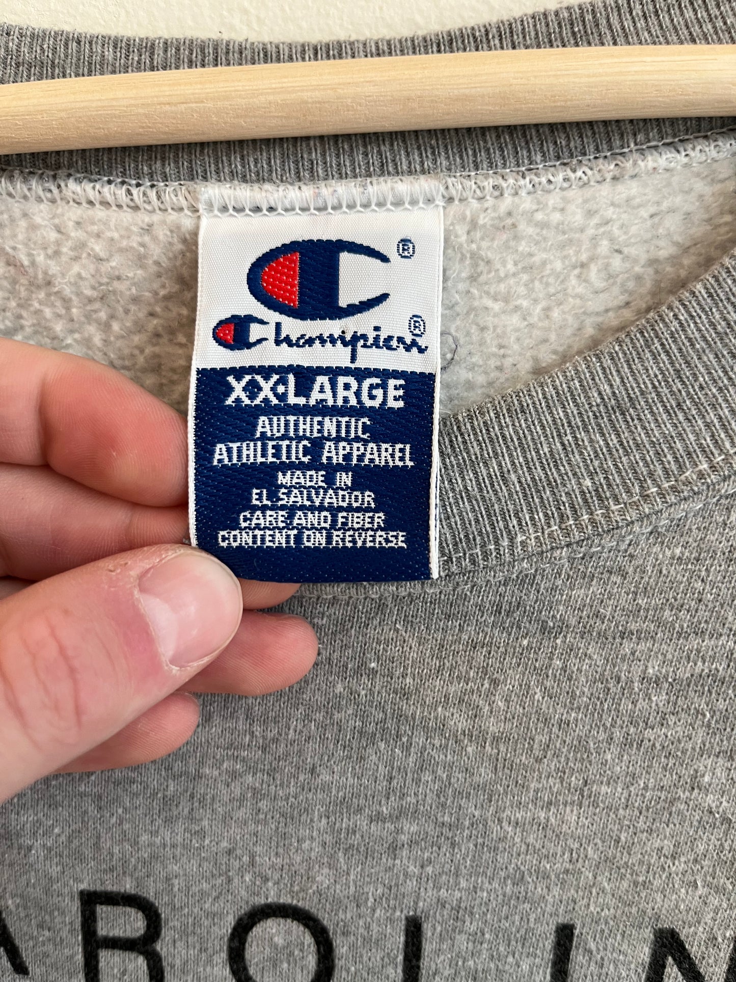 1996 Carolina Panthers Champion Pro Line Grey Crewneck (XXL)
